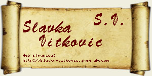 Slavka Vitković vizit kartica